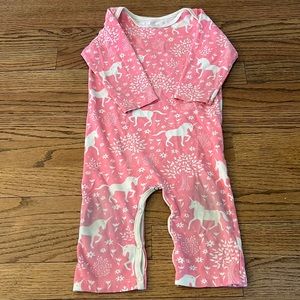 Winter Water Factory organic cotton unicorn romper 18M